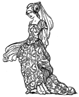 A coloring page of princess